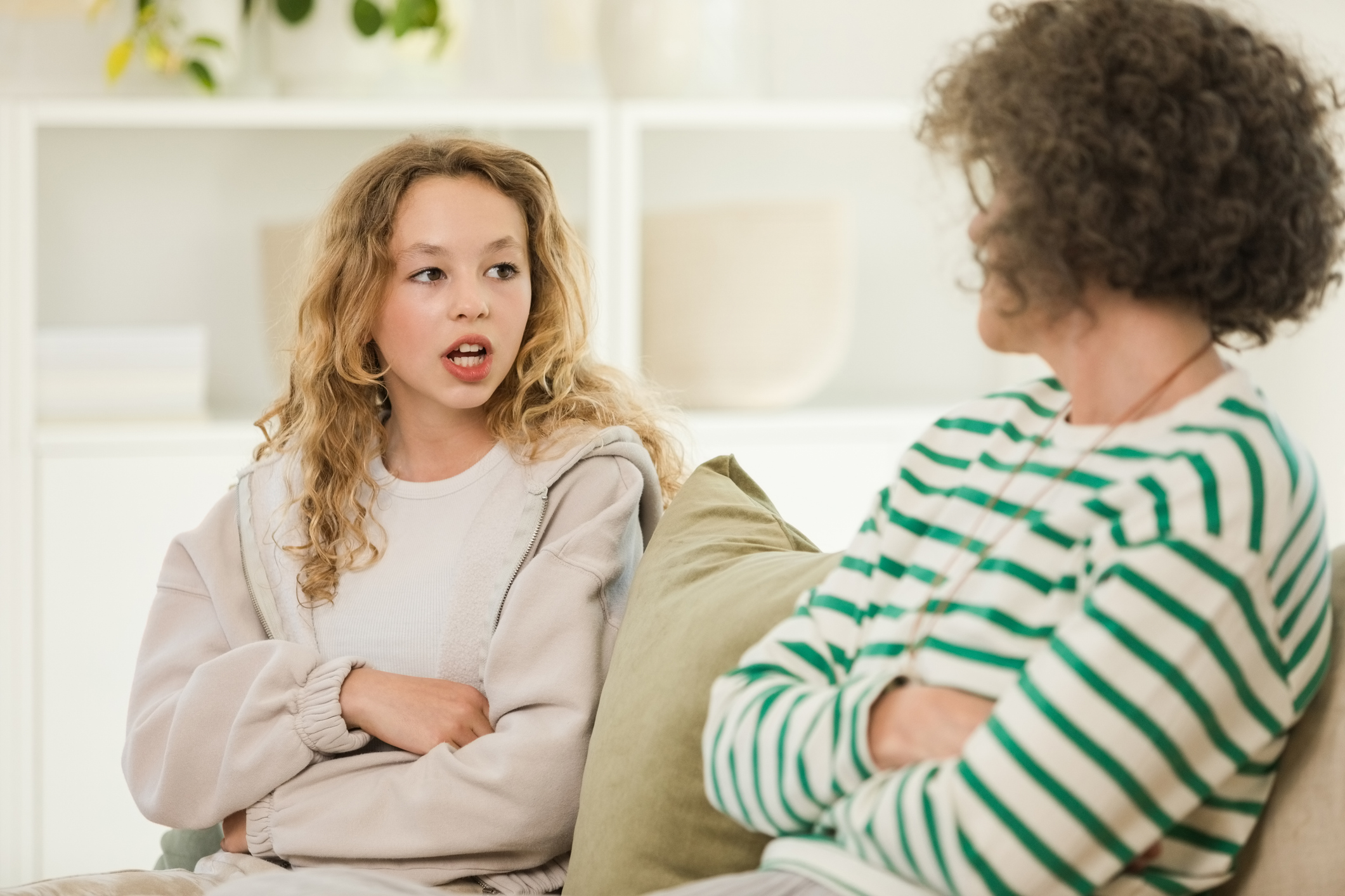 Conflict between teenage girl and her mother Conflict between teenage girl and her mother