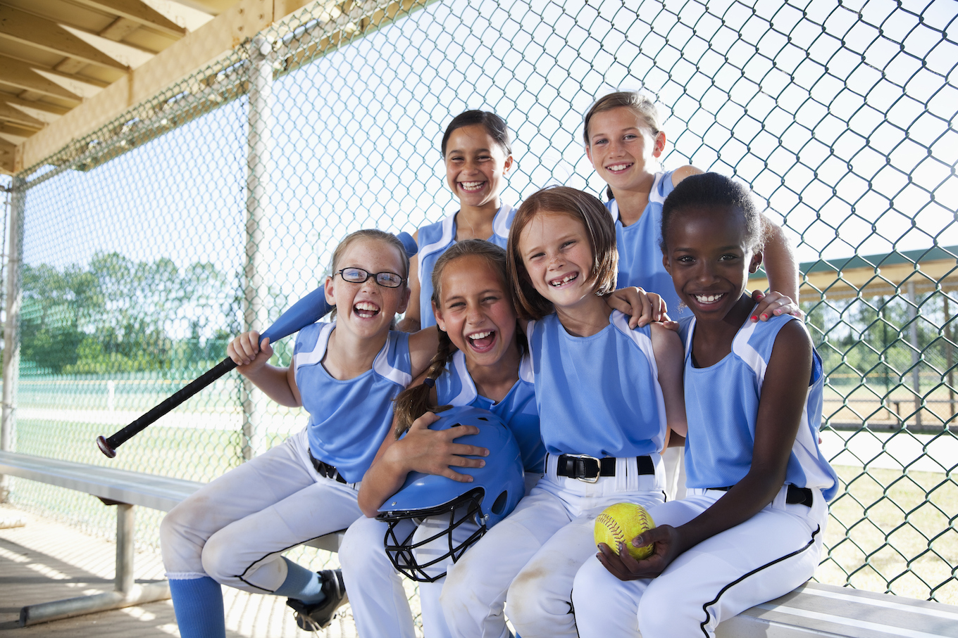 Girls softball team Girls softball team