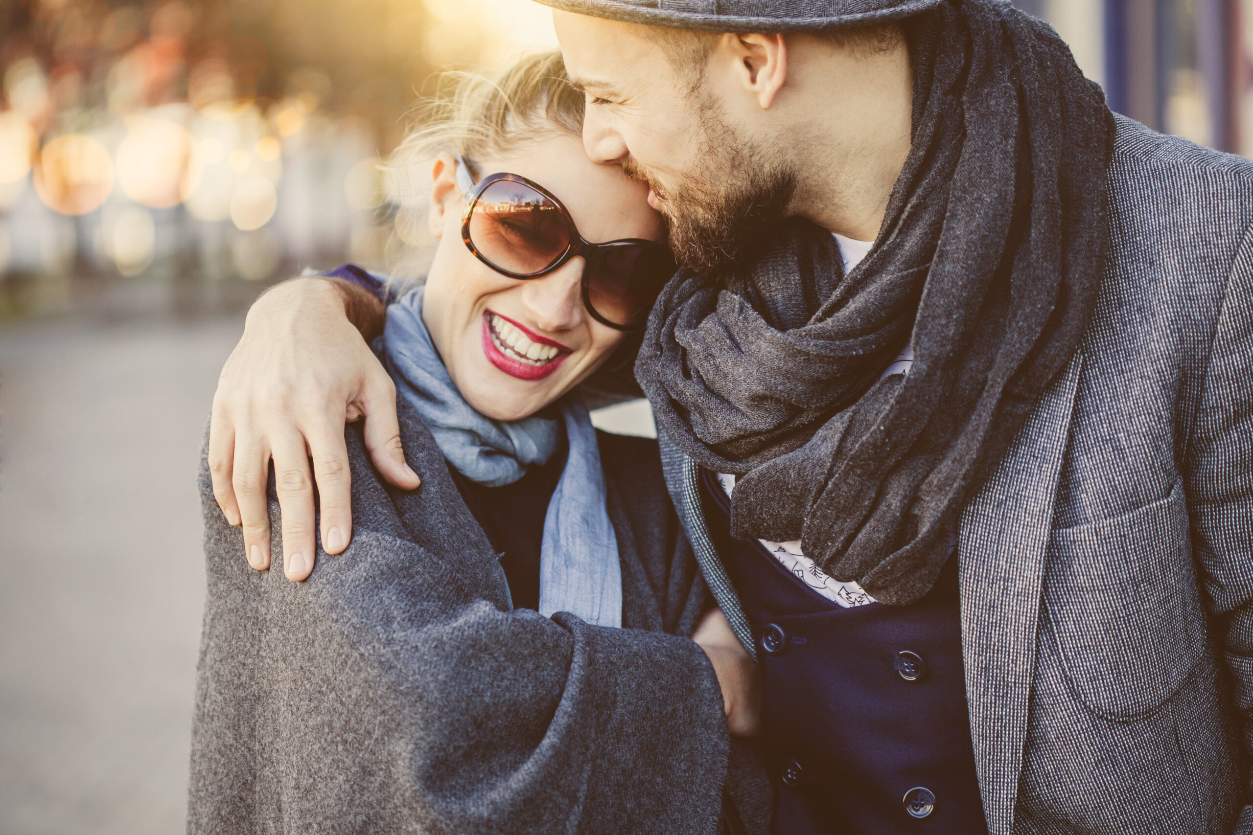 Happy young couple outdoors Happy young couple outdoors